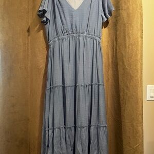 Elegant Blue Women's Dress